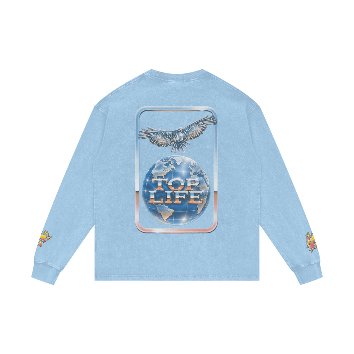 TopLife Acid Wash Oversized Long Sleeve