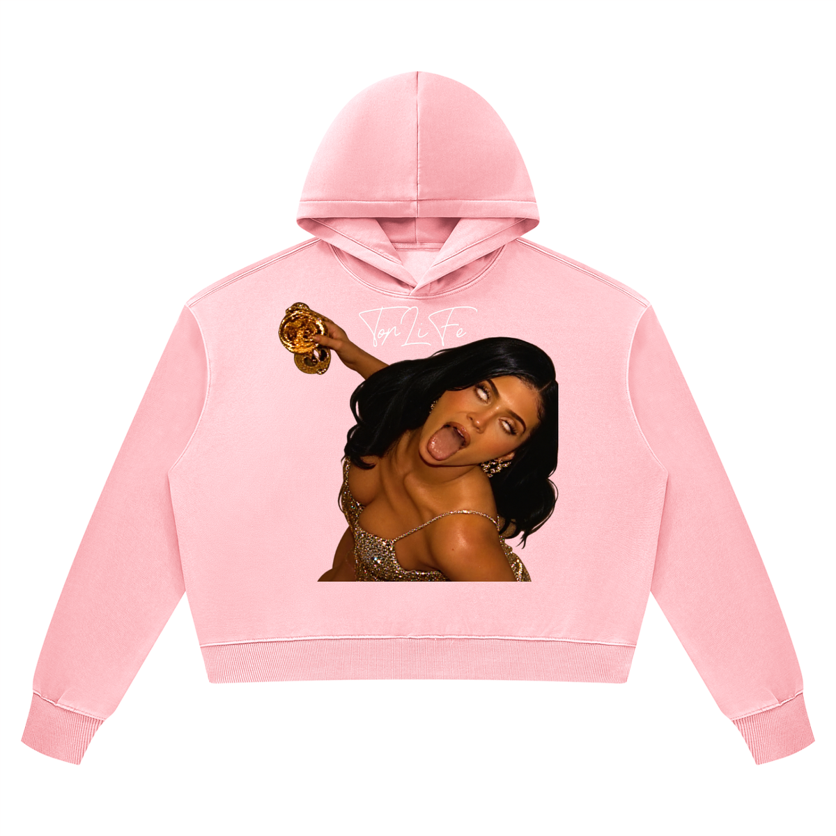 TopLife White Girl Wasted Wash Heavyweight Hoodie