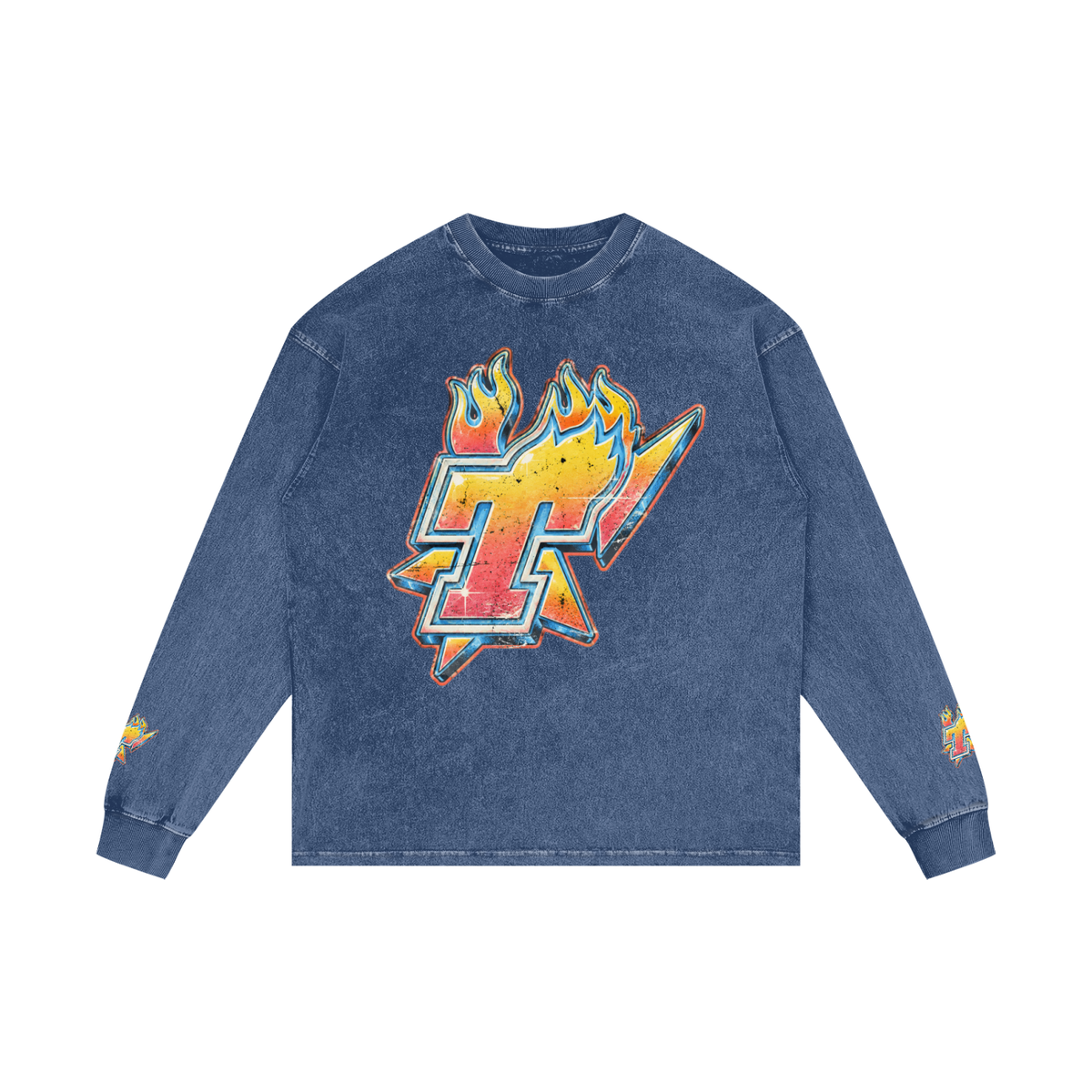 TopLife Acid Wash Oversized Long Sleeve
