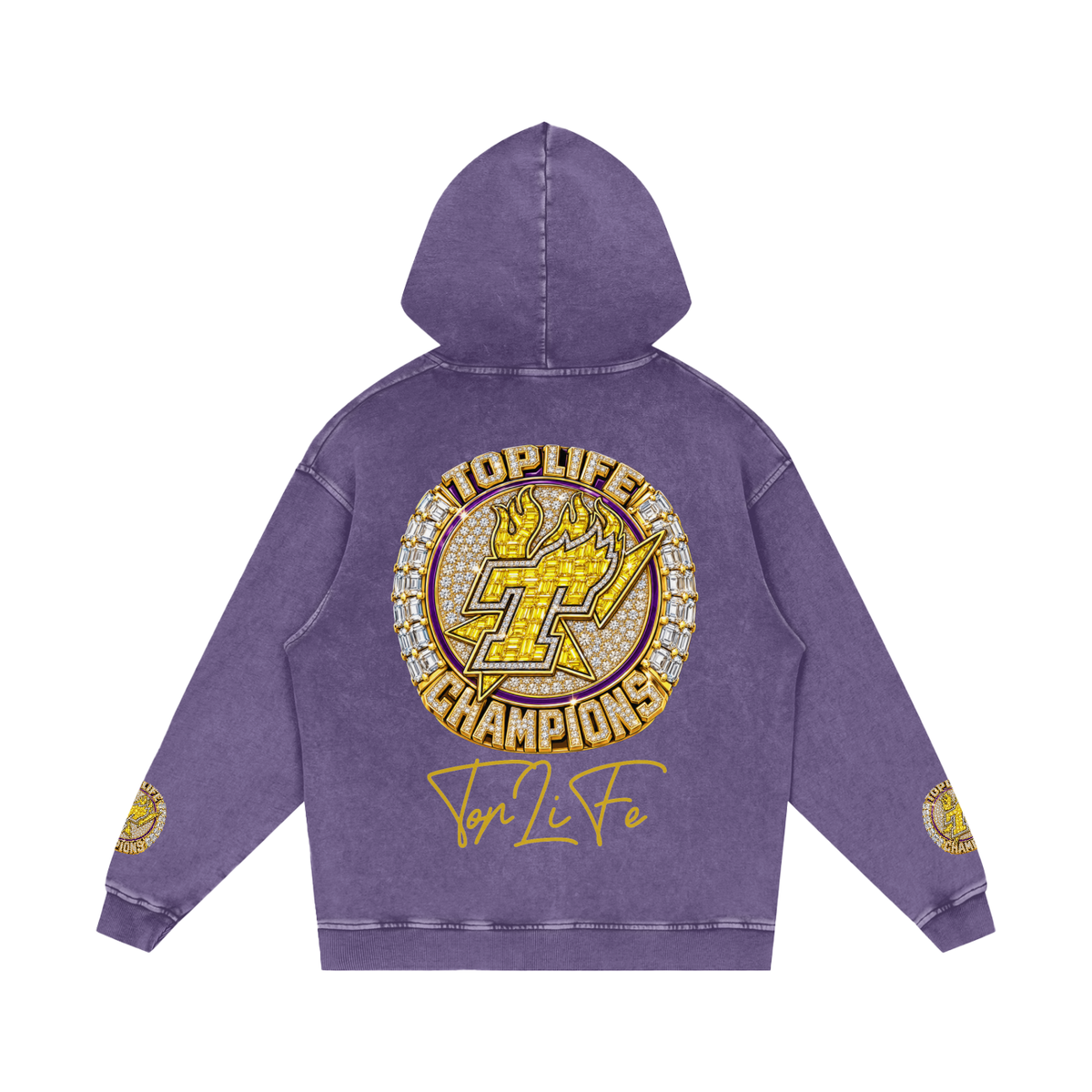 TopLife Championship Ring Snow-Washed Hoodie