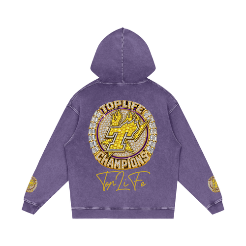 TopLife Championship Ring Snow-Washed Hoodie