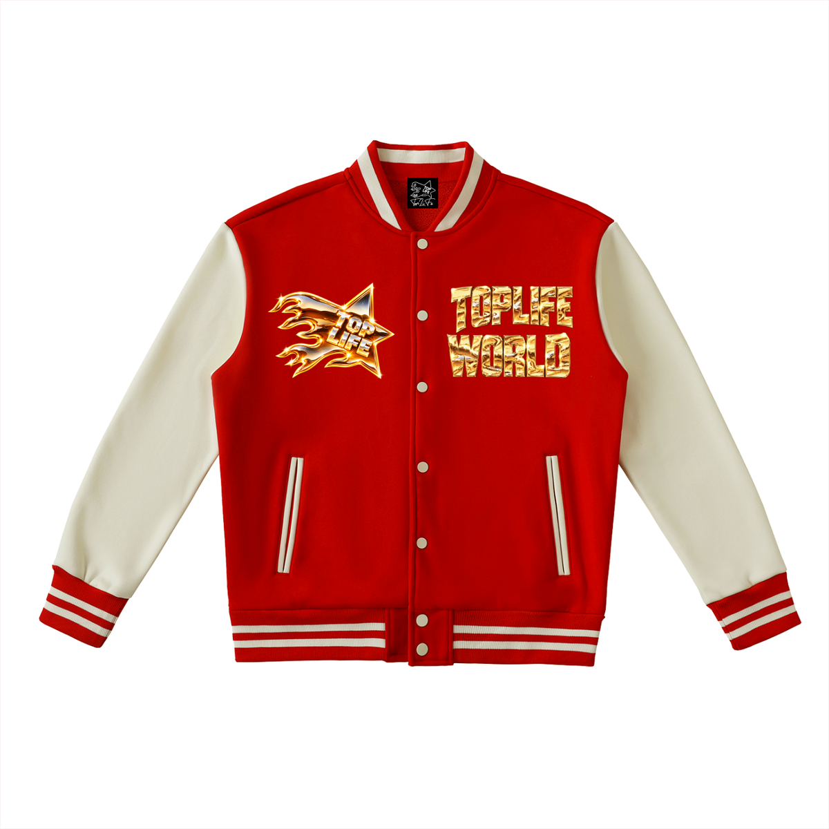 Toplife Gold Wave Varsity Jacket