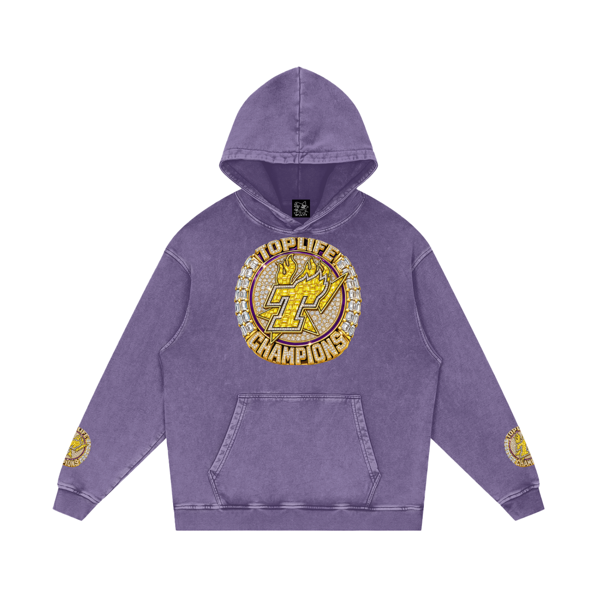TopLife Championship Ring Snow-Washed Hoodie