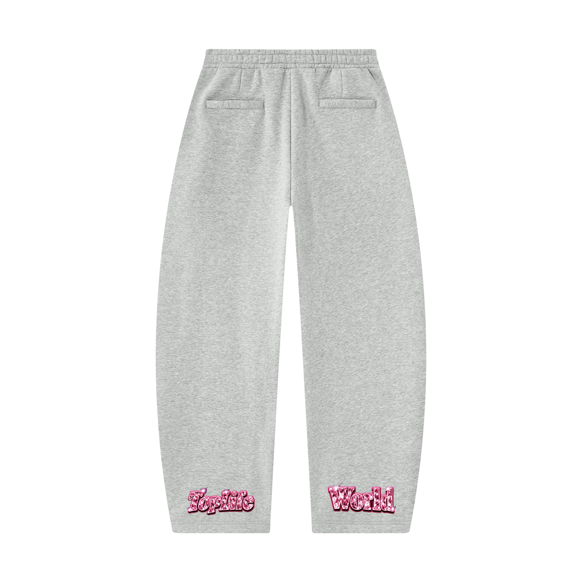 TopLife Pink Bling Unisex Barrel Leg Sweatpants