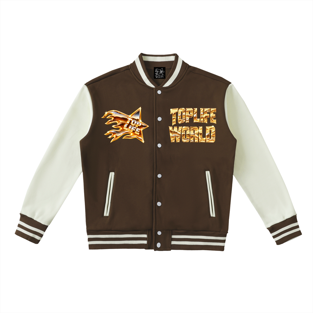 Toplife Gold Wave Varsity Jacket