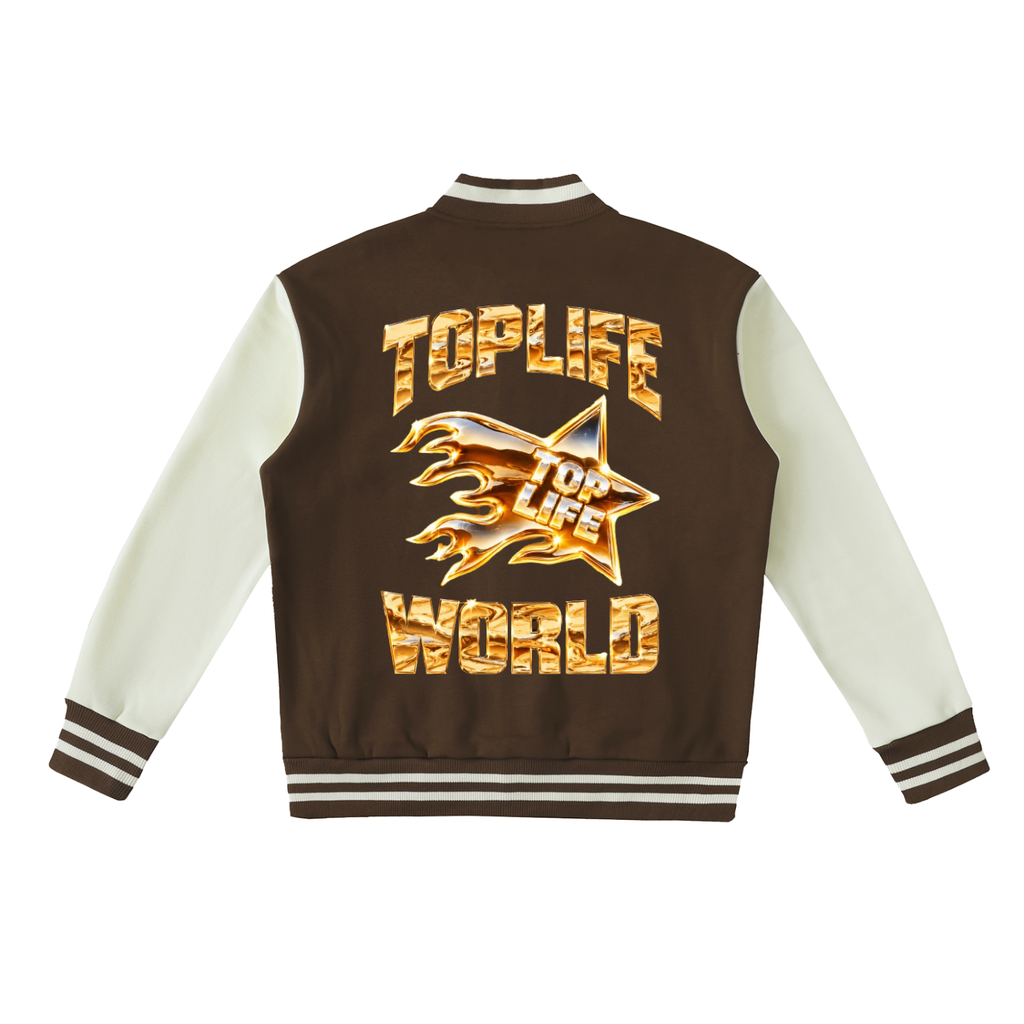 Toplife Gold Wave Varsity Jacket