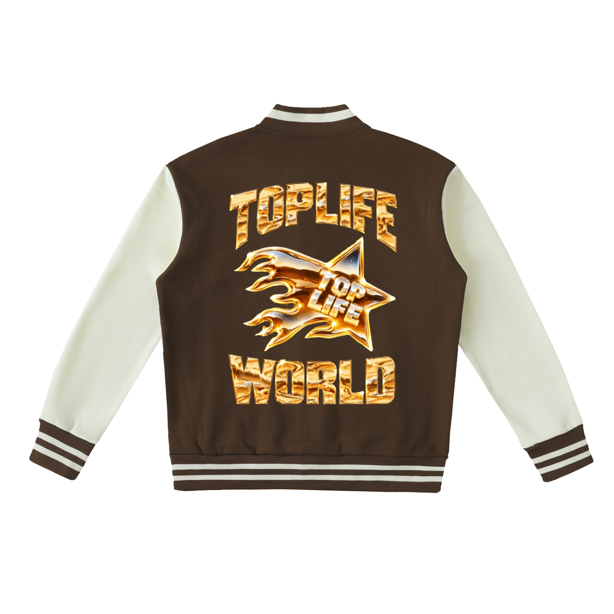 Toplife Gold Wave Varsity Jacket