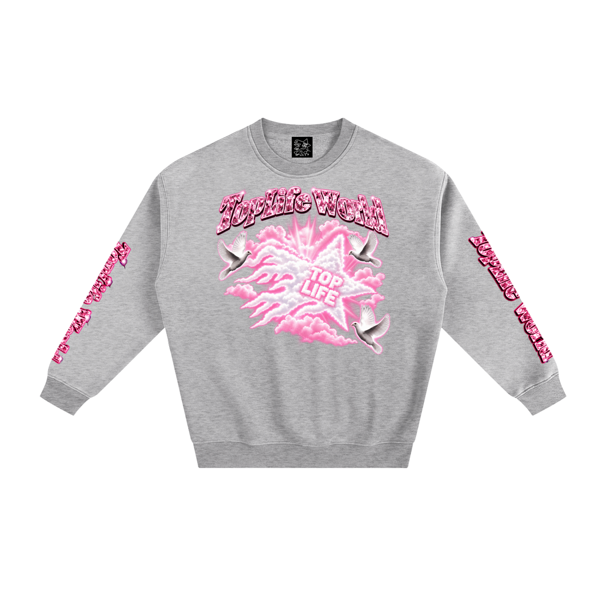 TopLife Pink Ice Clouds Sweatshirt