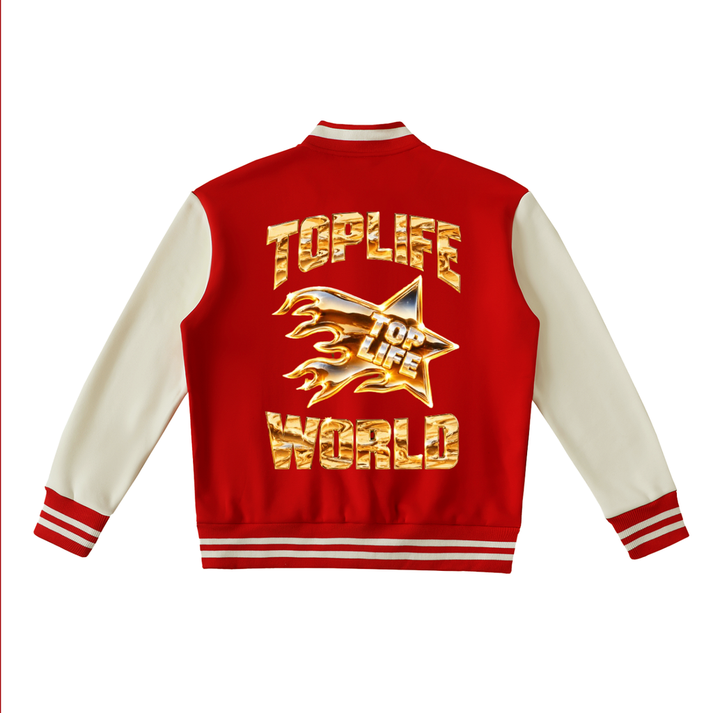 Toplife Gold Wave Varsity Jacket