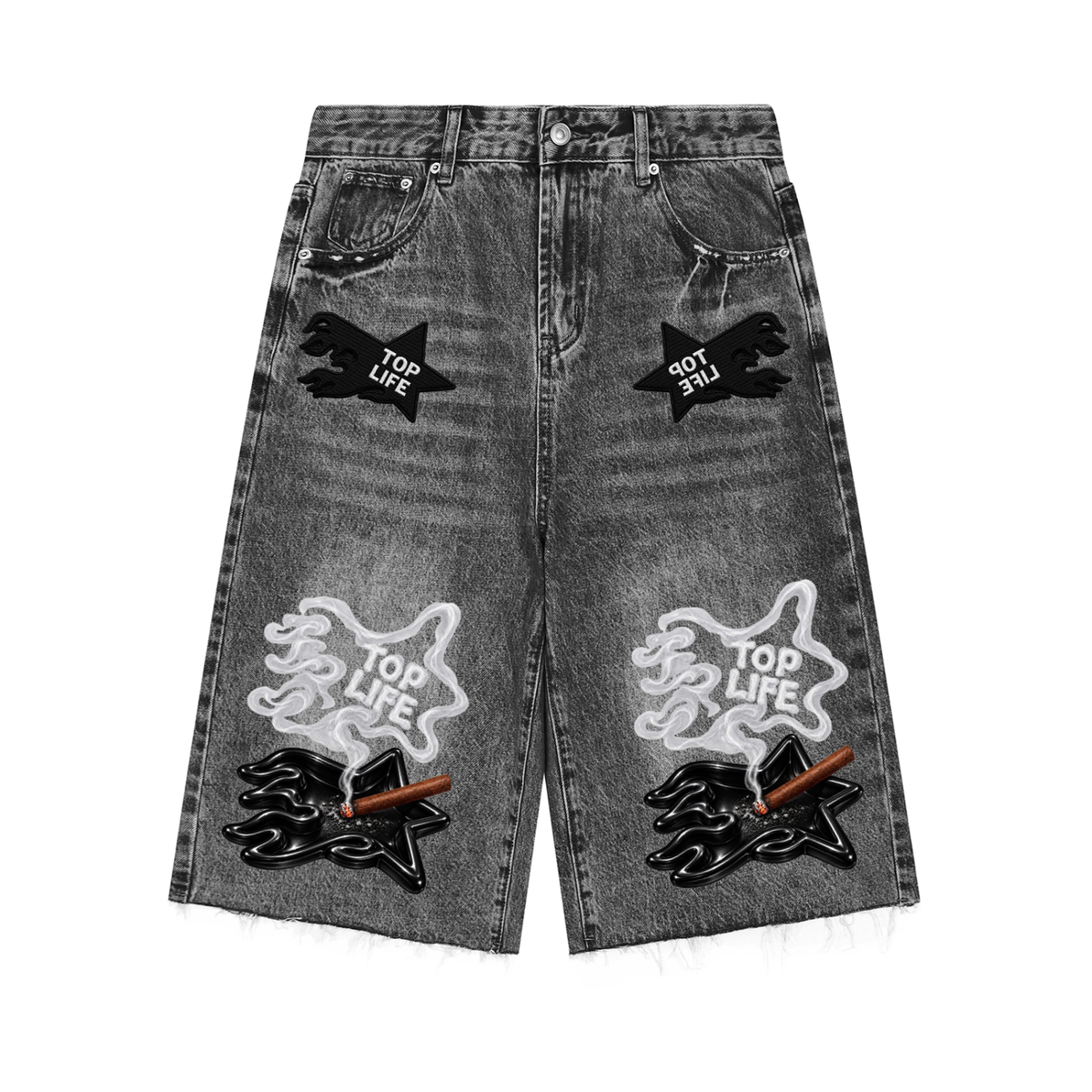 TopLife Smoke Denim Shorts