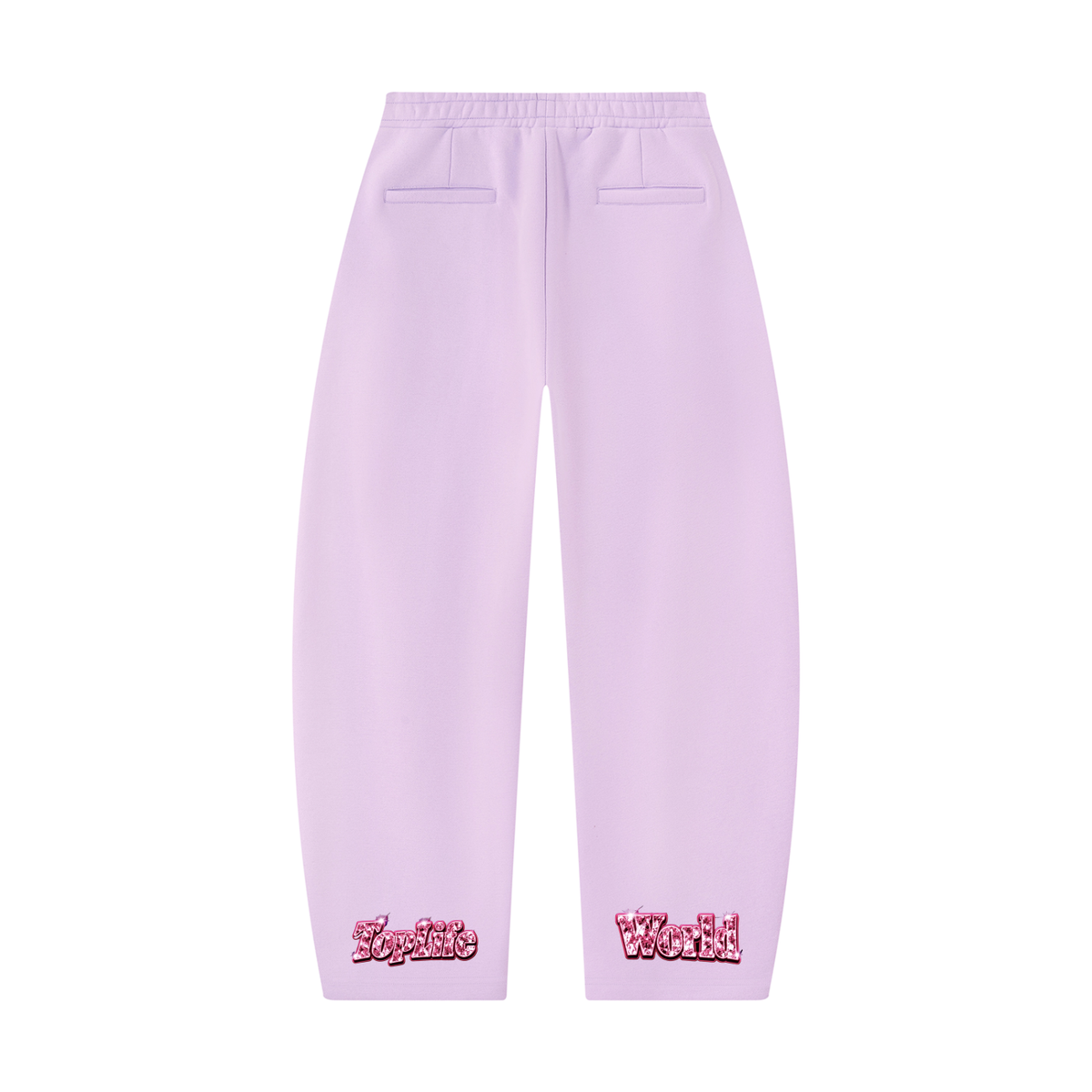 TopLife Pink Bling Unisex Barrel Leg Sweatpants