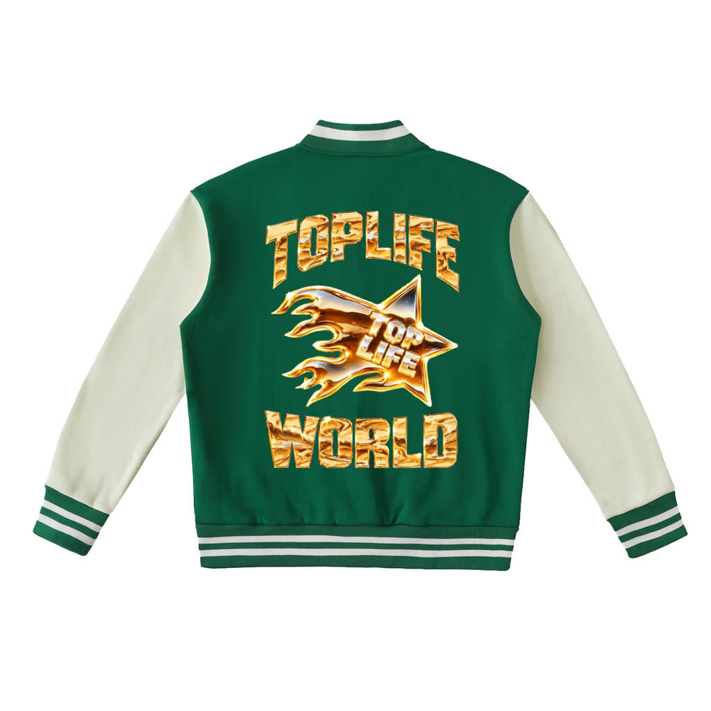 Toplife Gold Wave Varsity Jacket