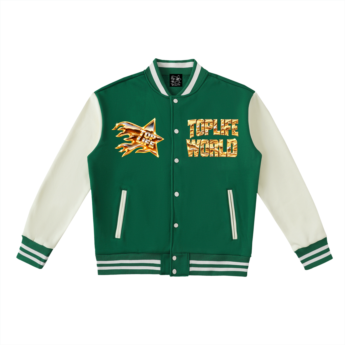Toplife Gold Wave Varsity Jacket