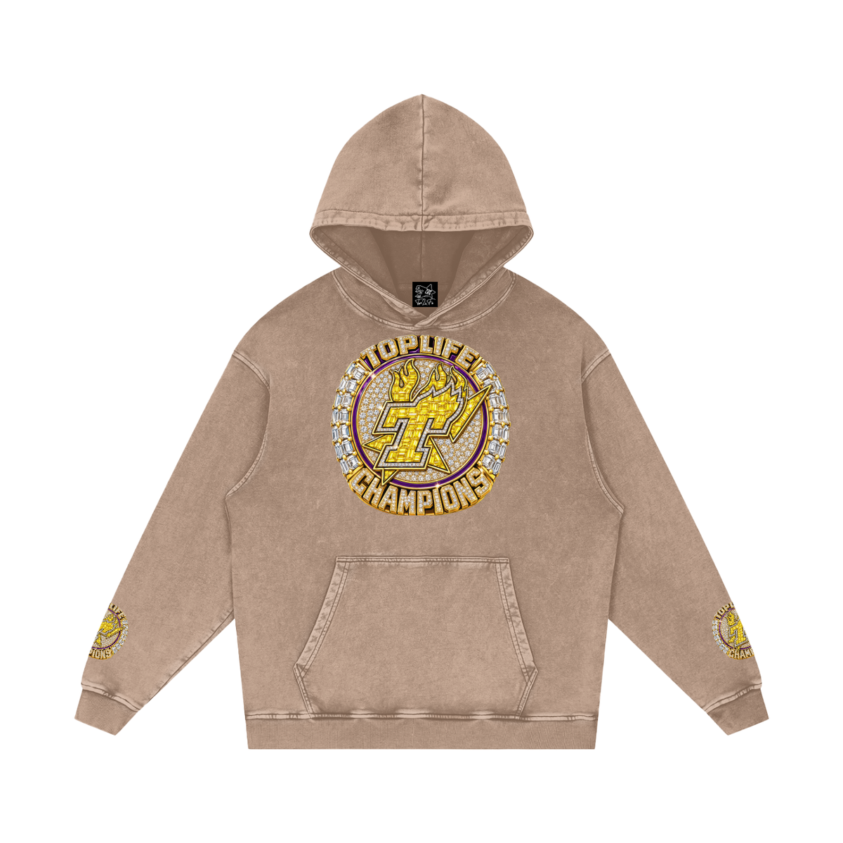 TopLife Championship Ring Snow-Washed Hoodie